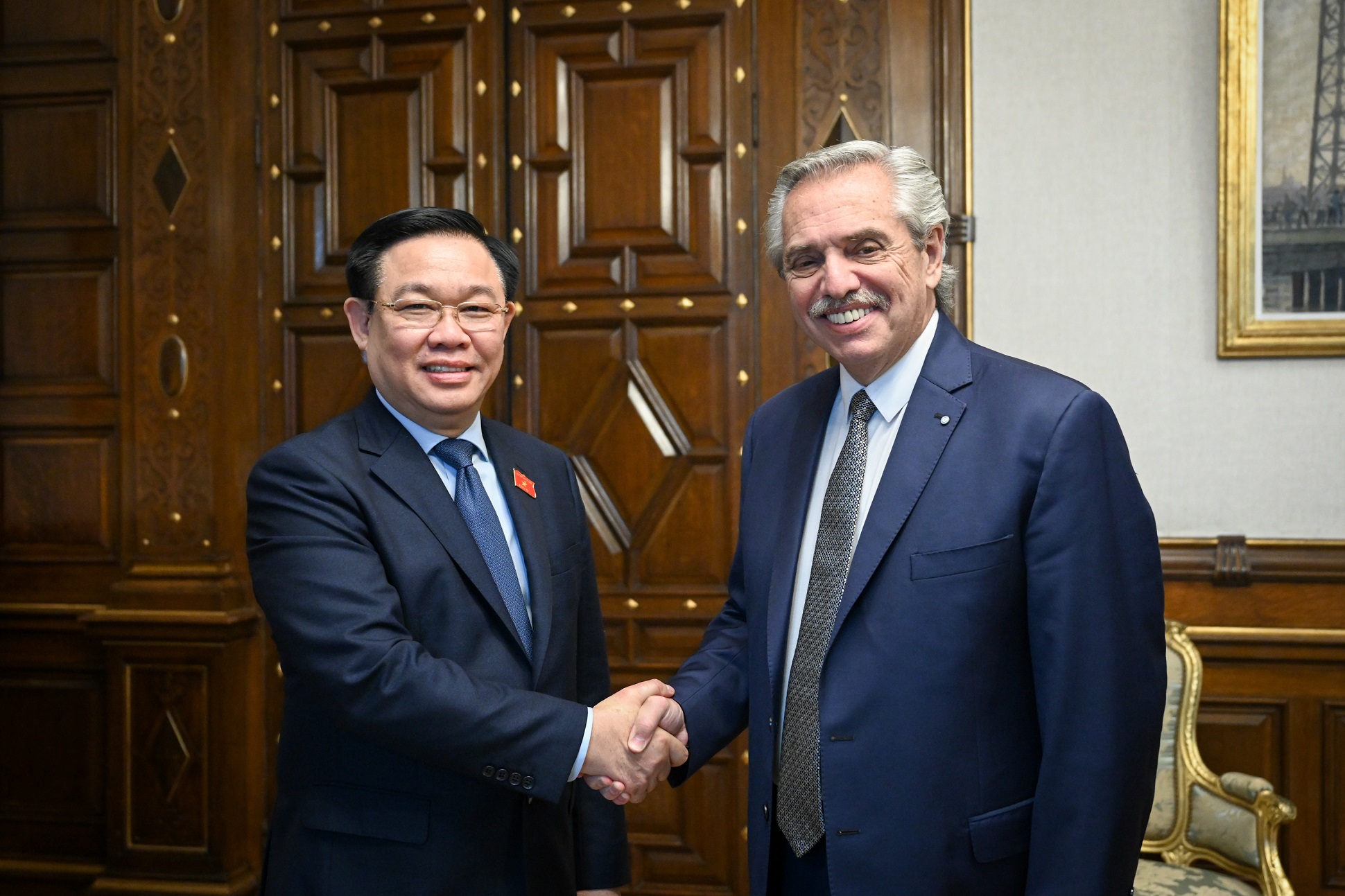 El pesidente recibió al titular de la Asamblea Nacional de Vietnam