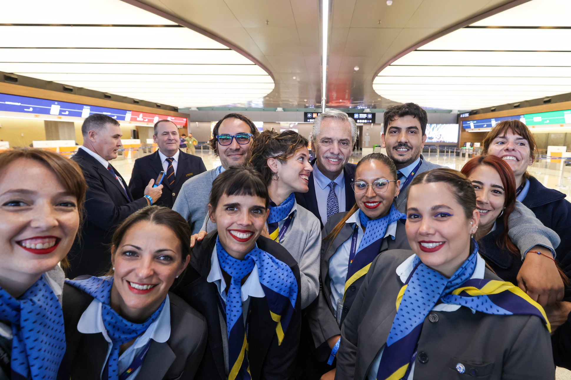 El presidente inauguró la nueva terminal de partidas del Aeropuerto Internacional de Ezeiza