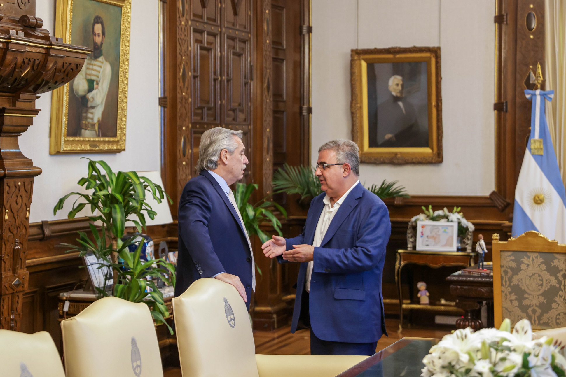 El presidente se reunió con el gobernador de Catamarca, Raúl Jalil