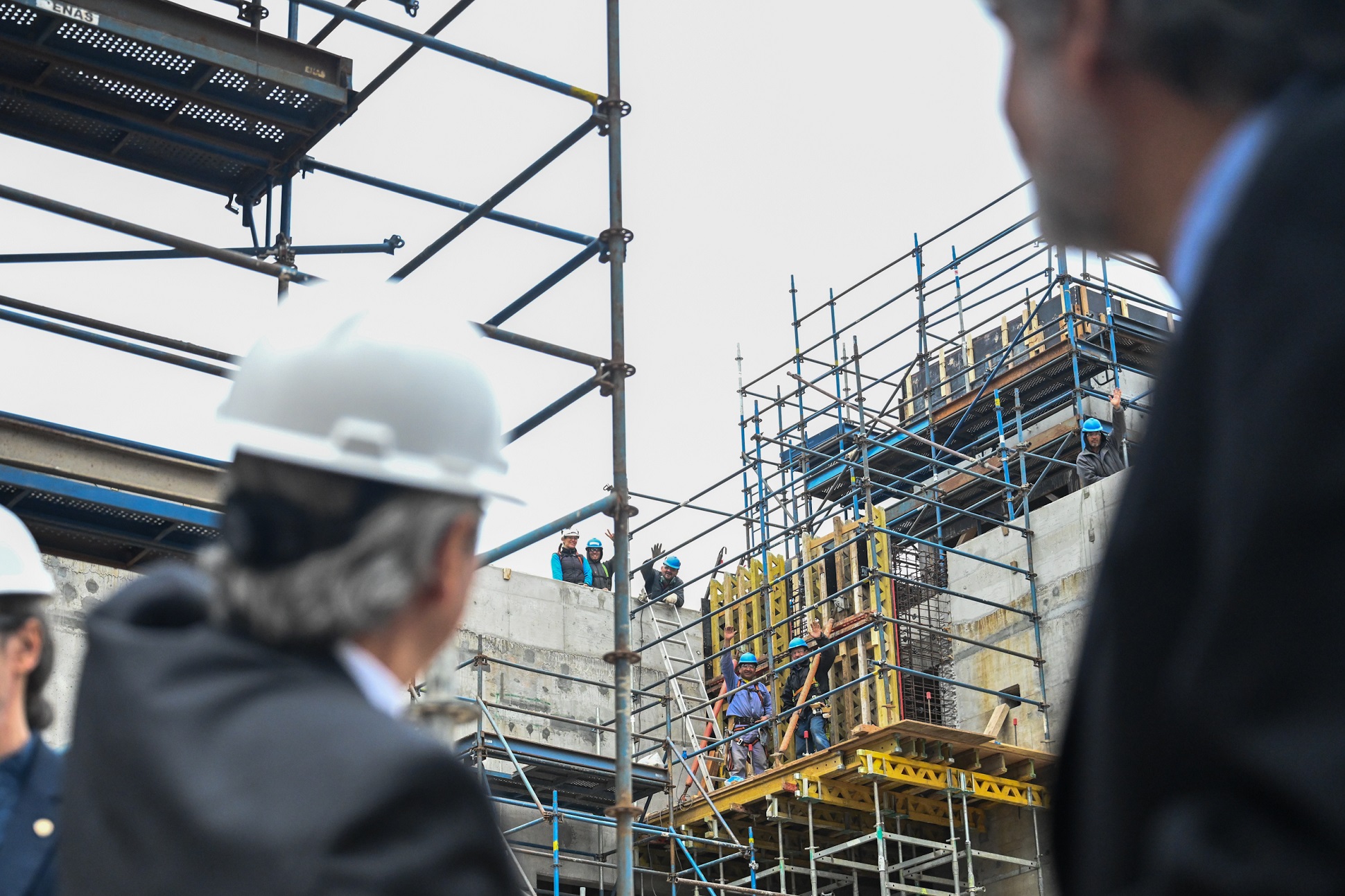 El presidente recorrió las obras del primer reactor de potencia 100% argentino