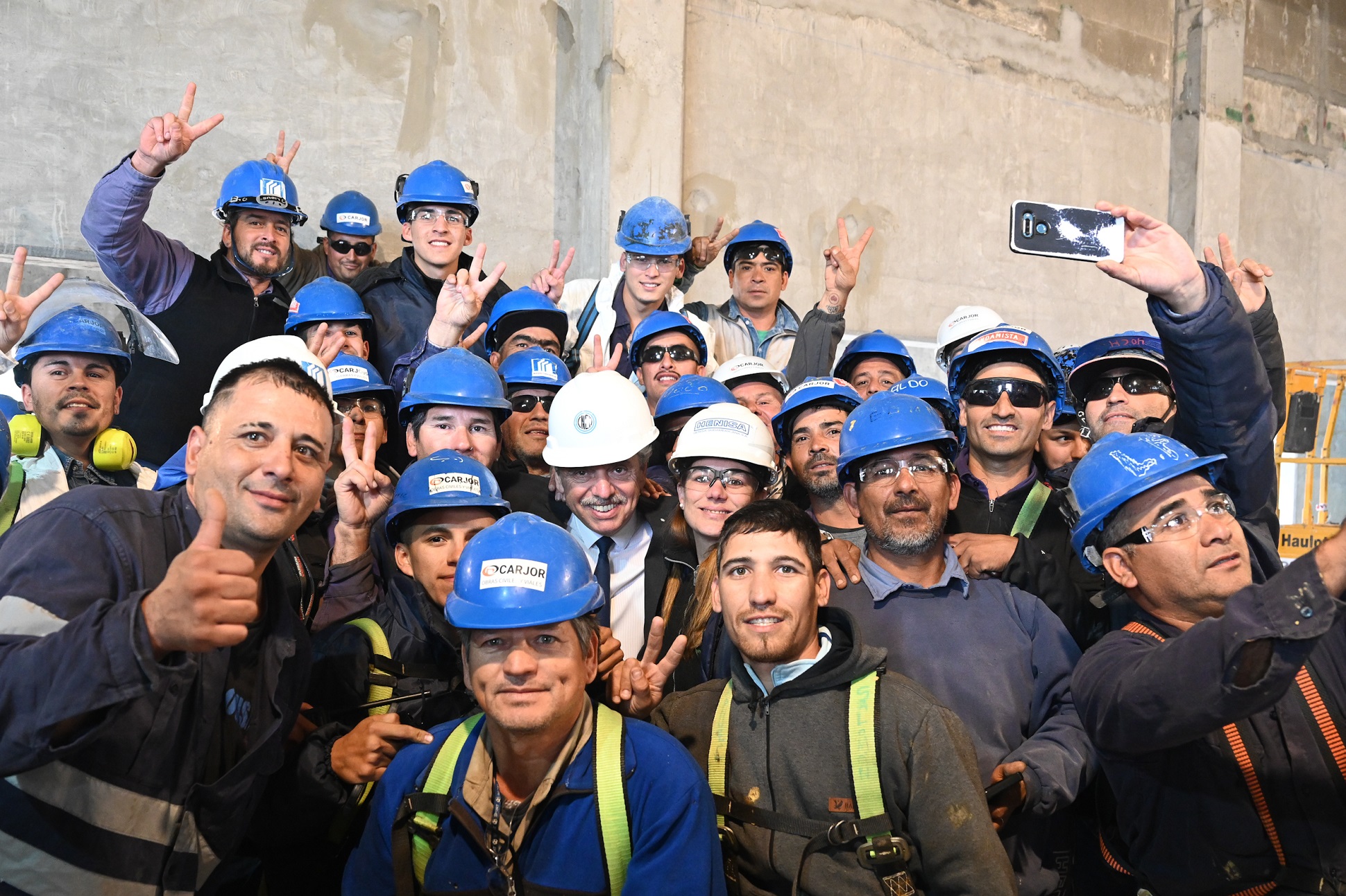 El presidente recorrió las obras del primer reactor de potencia 100% argentino