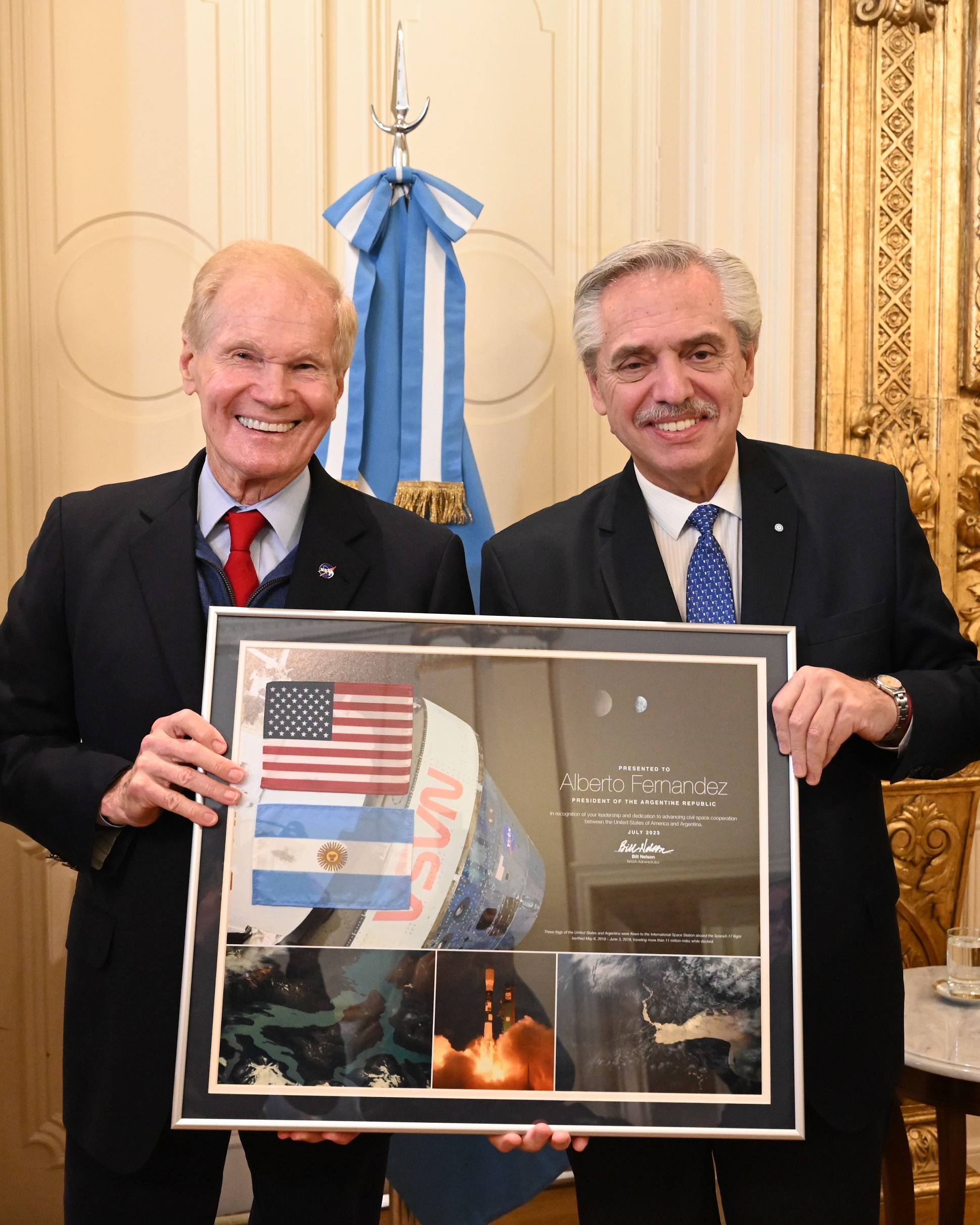 El Gobierno nacional oficializó junto al titular de la NASA la adhesión a los Acuerdos Artemisa de cooperación espacial internacional