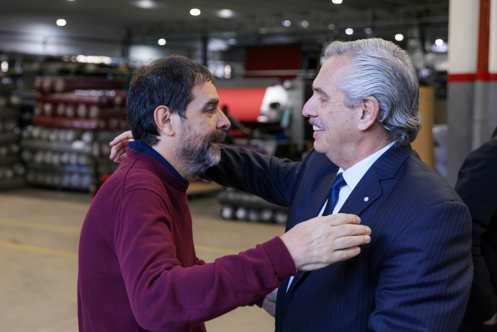 El presidente recorrió la nueva planta tecnológica de la compañía Fistex en San Martín