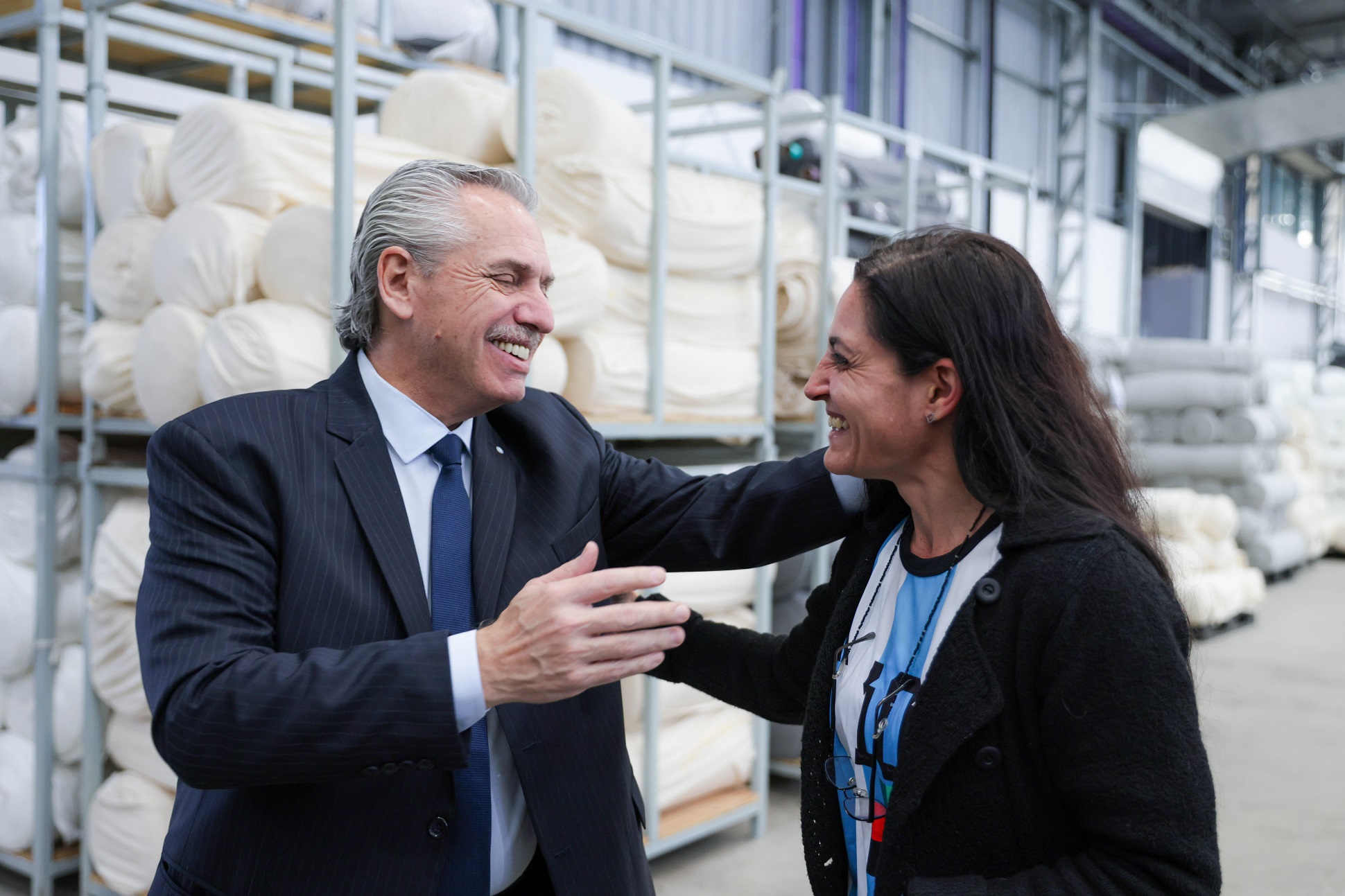 El presidente recorrió la nueva planta tecnológica de la compañía Fistex en San Martín