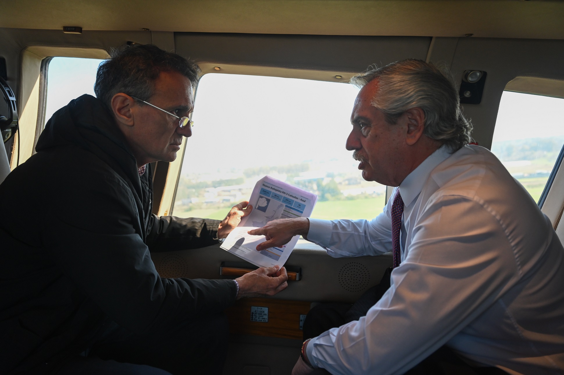El presidente recorrió las obras de la nueva Variante Cañuelas que conectará la Autopista Ezeiza-Cañuelas con la Ruta Nacional 3