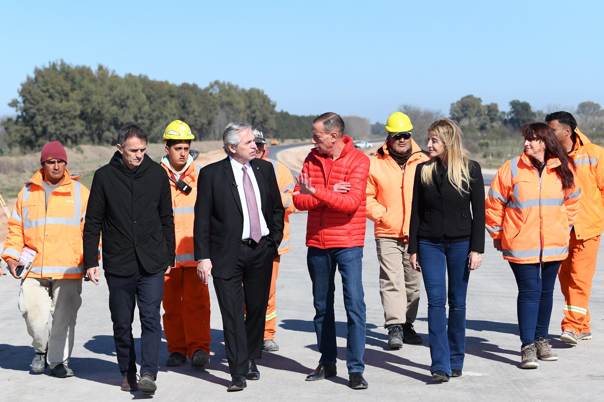 El presidente recorrió las obras de la nueva Variante Cañuelas que conectará la Autopista Ezeiza-Cañuelas con la Ruta Nacional 3