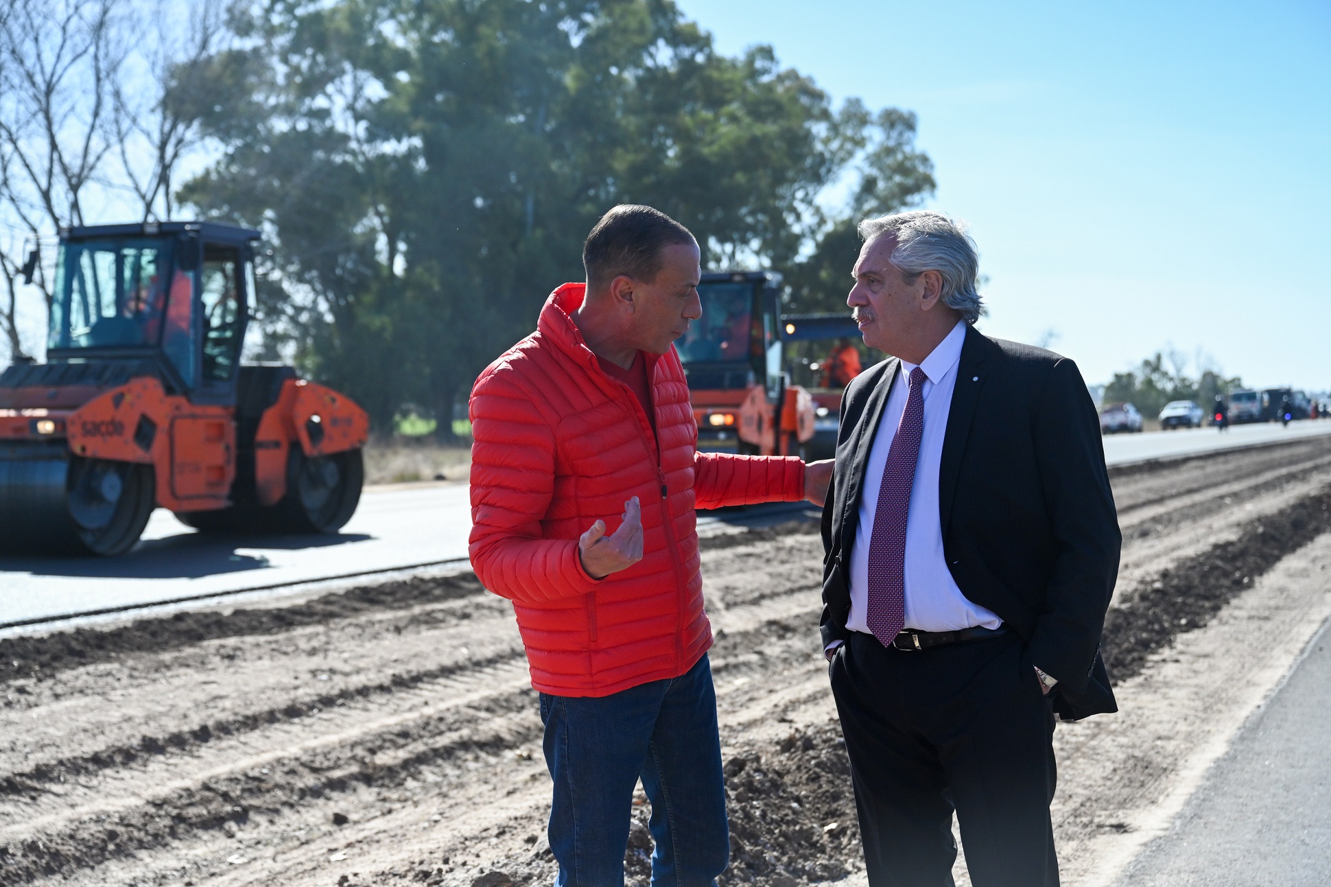 El presidente recorrió las obras de la nueva Variante Cañuelas que conectará la Autopista Ezeiza-Cañuelas con la Ruta Nacional 3