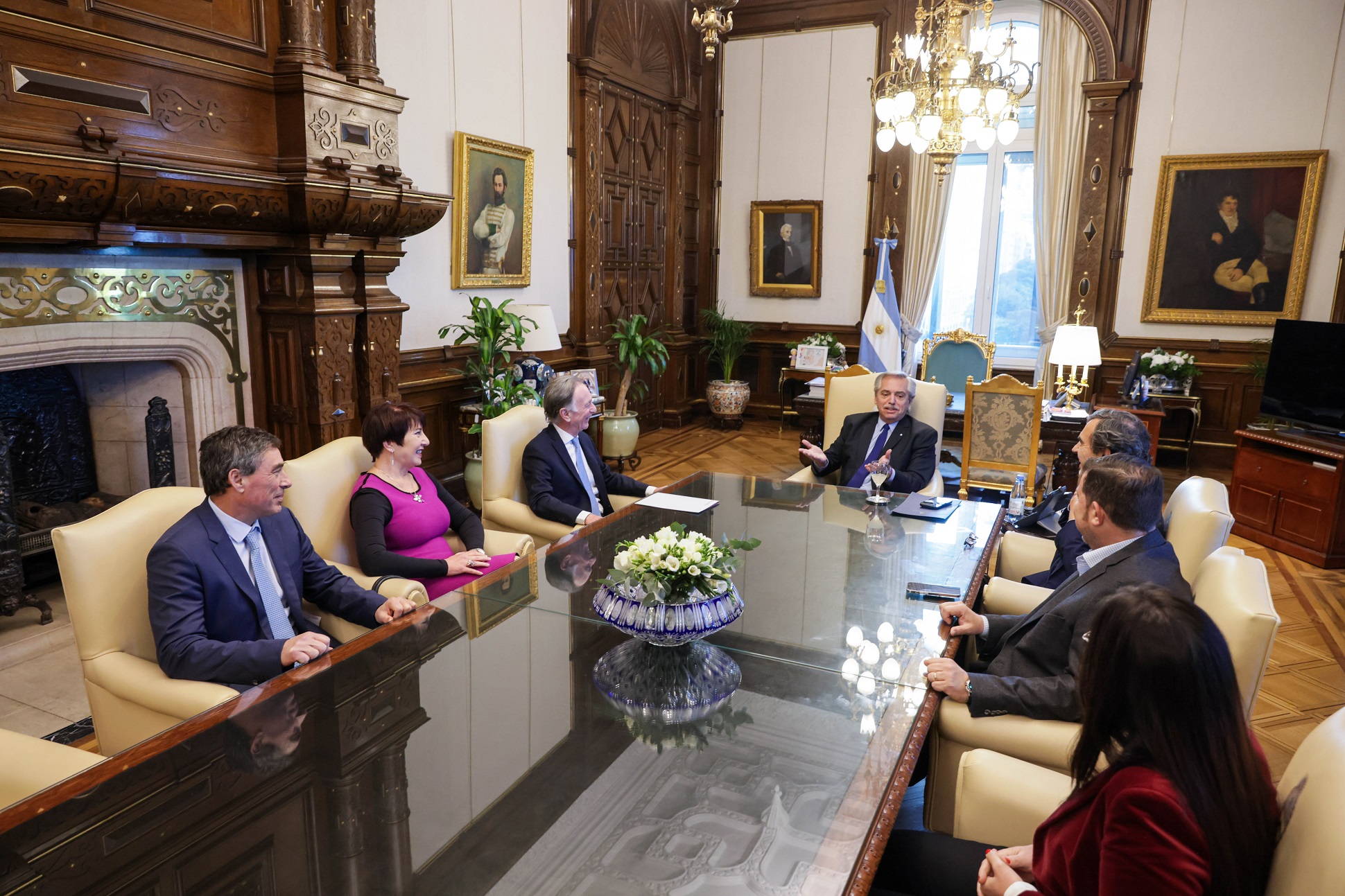 El presidente se reunió con el titular de la Cámara de la Construcción, Gustavo Weiss