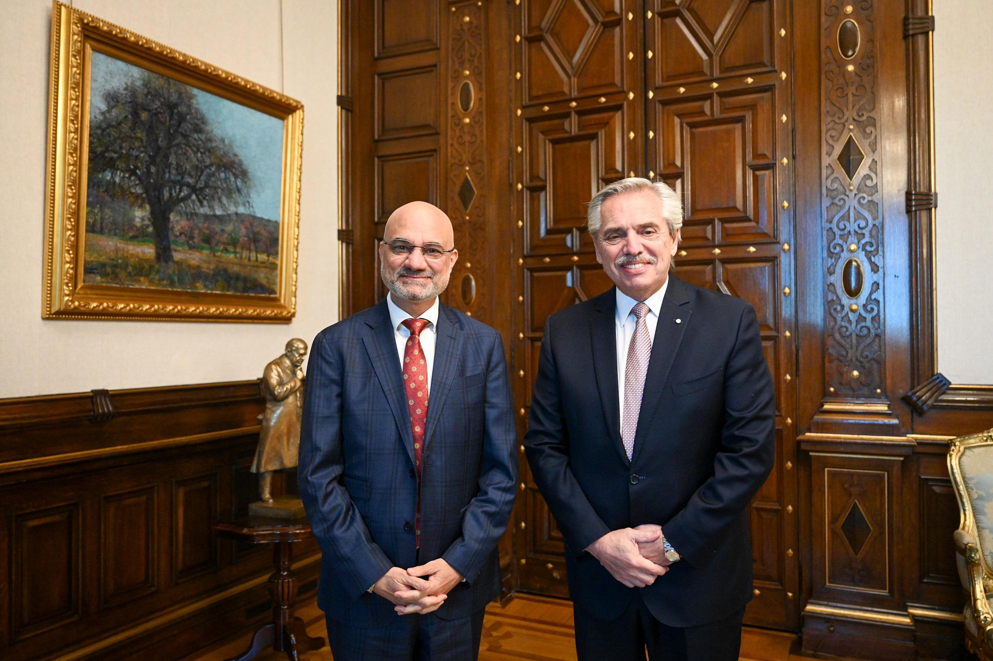 El presidente recibió al embajador de la India en el marco de los preparativos del G20