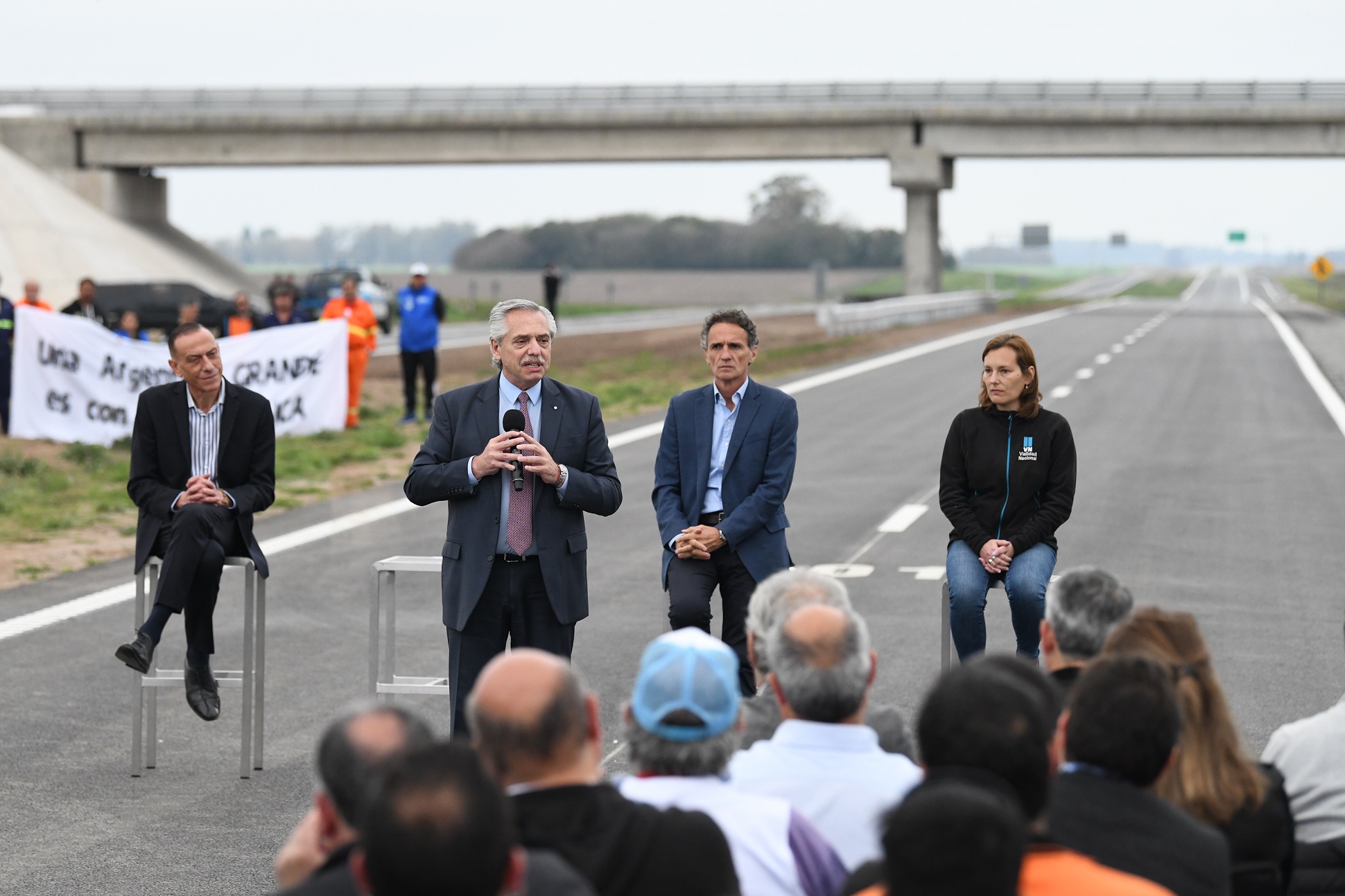 El presidente inauguró la finalización de la Autopista RN 8 Pilar-Pergamino