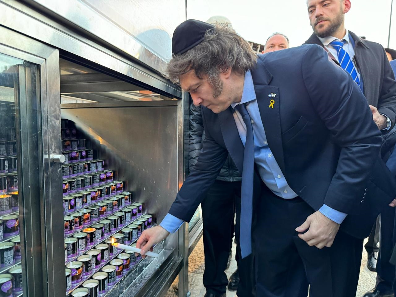 El presidente Javier Milei visitó el Muro de los Lamentos en Jerusalén 