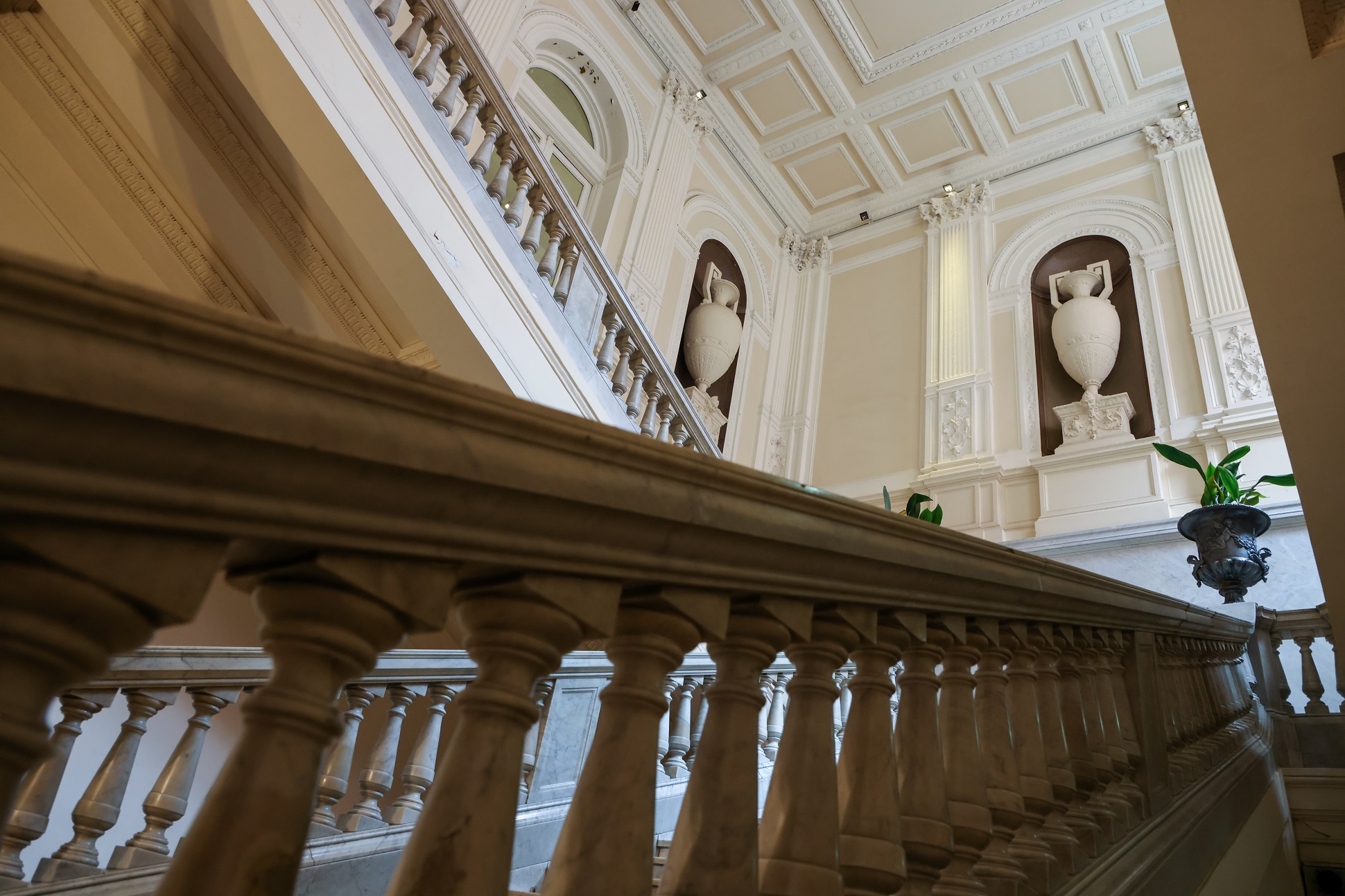 Escalera de periodistas