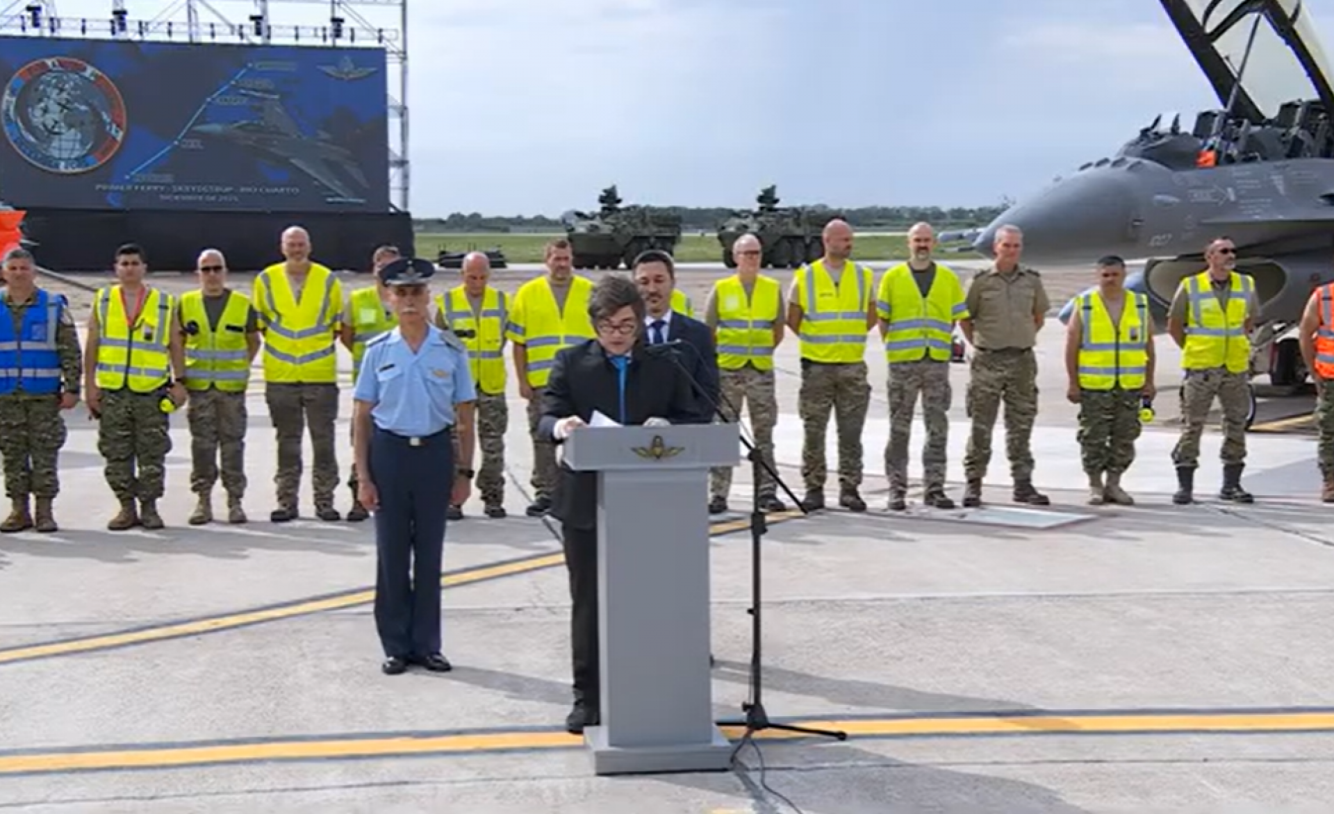 Palabras del Presidente de la Nación, Javier Milei, en el acto de  presentación de la Flota F-16 en Río Cuarto, Córdoba