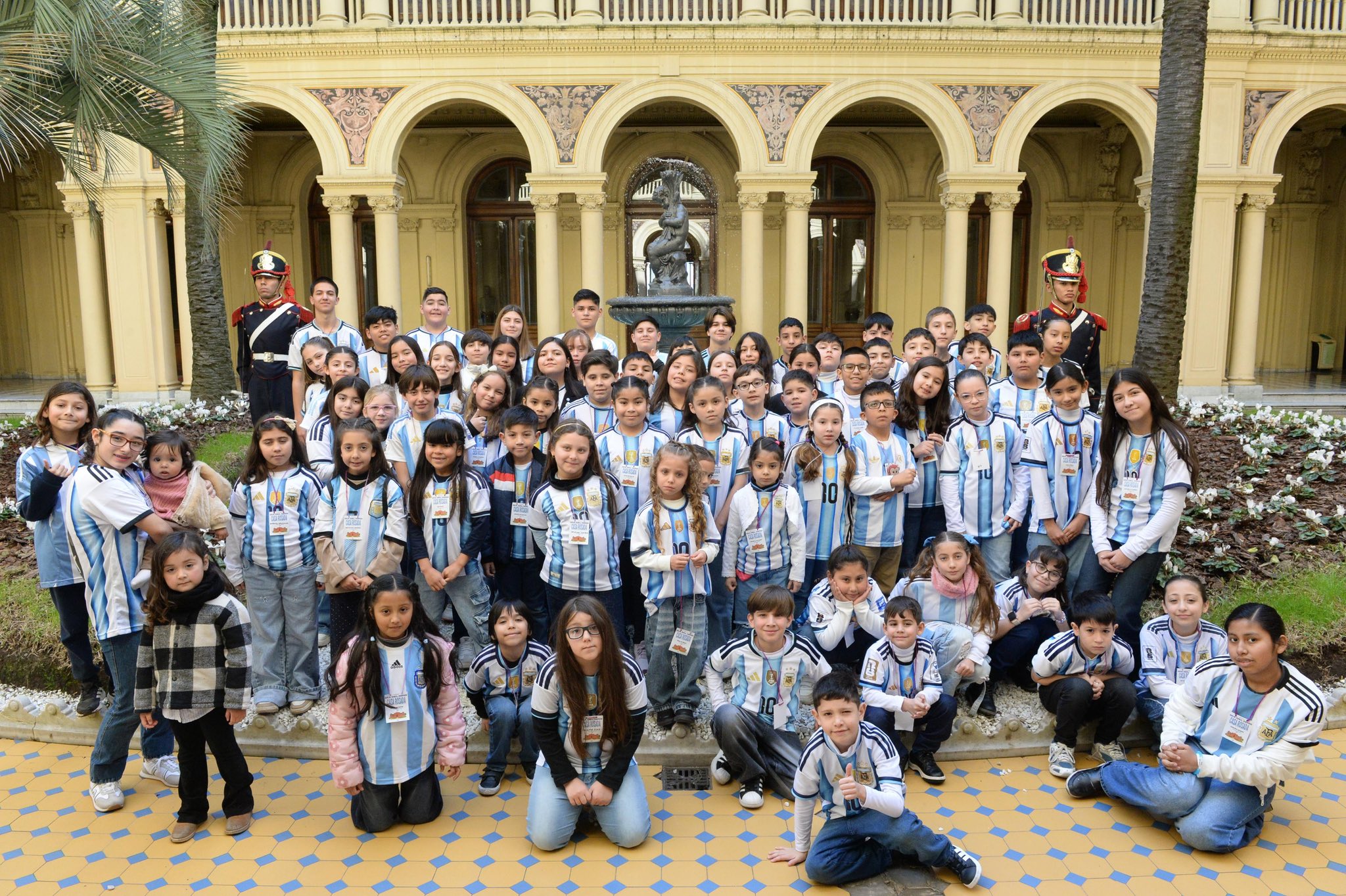 Casa Rosada recibió la visita de niños de iglesias evangélicas