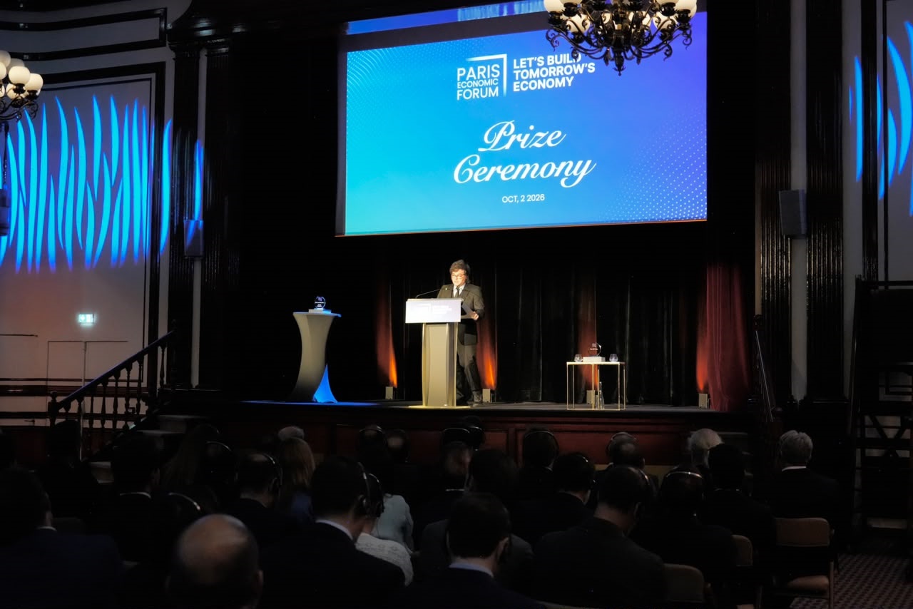 Discurso del Presidente Javier Milei tras recibir el Premio del Foro Económico de París como economista más influyente del mundo