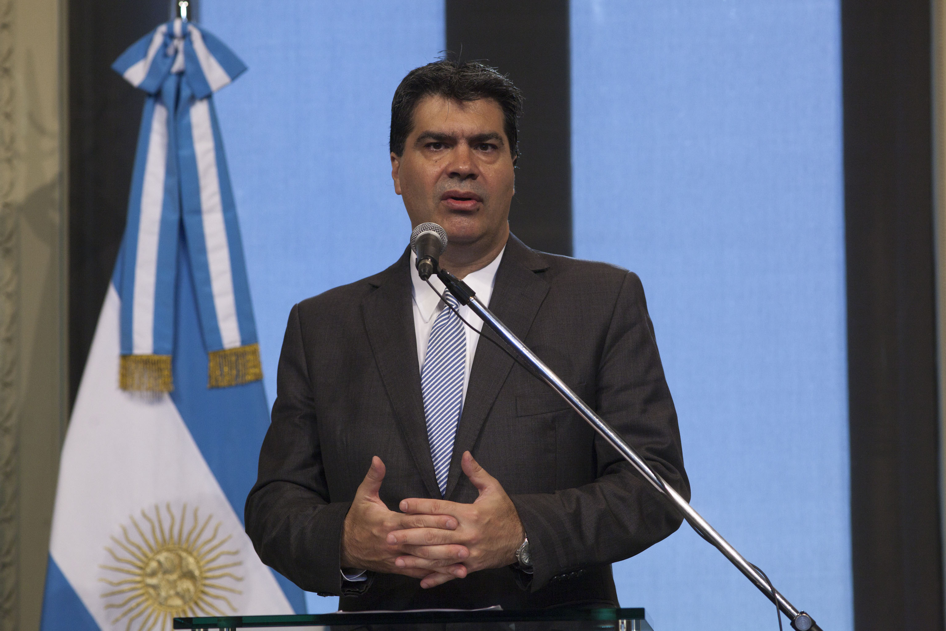 Declaraciones del jefe de Gabinete, en Casa Rosada.