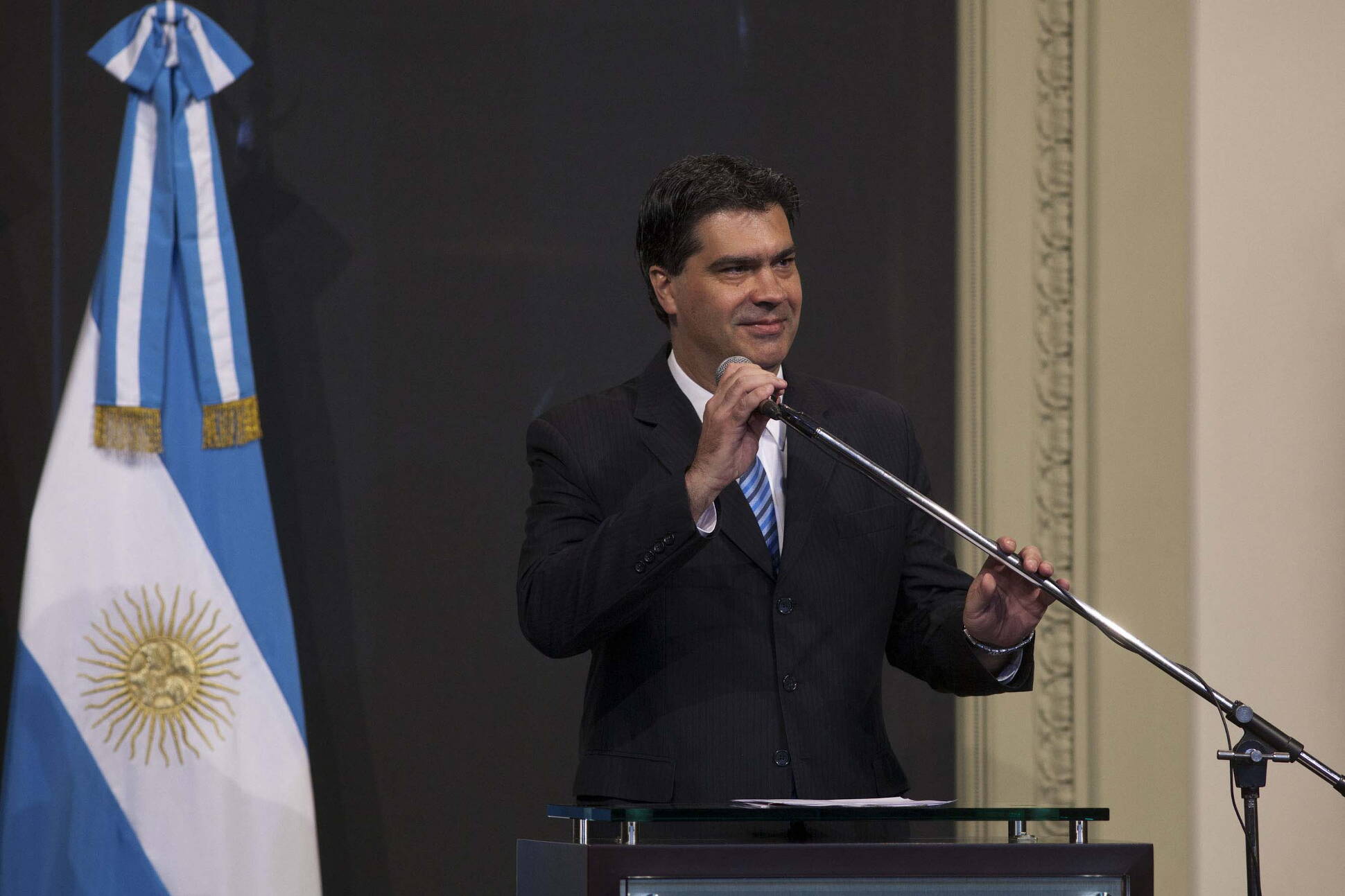 Declaraciones del jefe de Gabinete, en Casa Rosada.