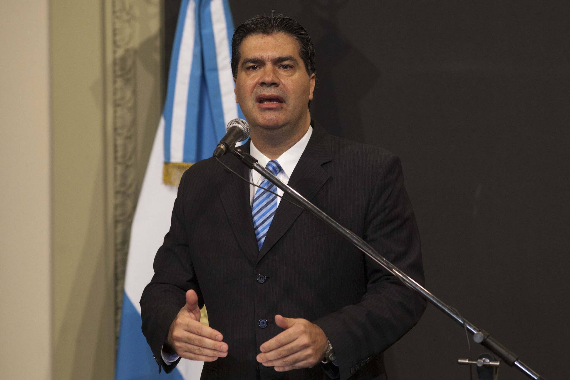 Declaraciones del jefe de Gabinete, en Casa Rosada.
