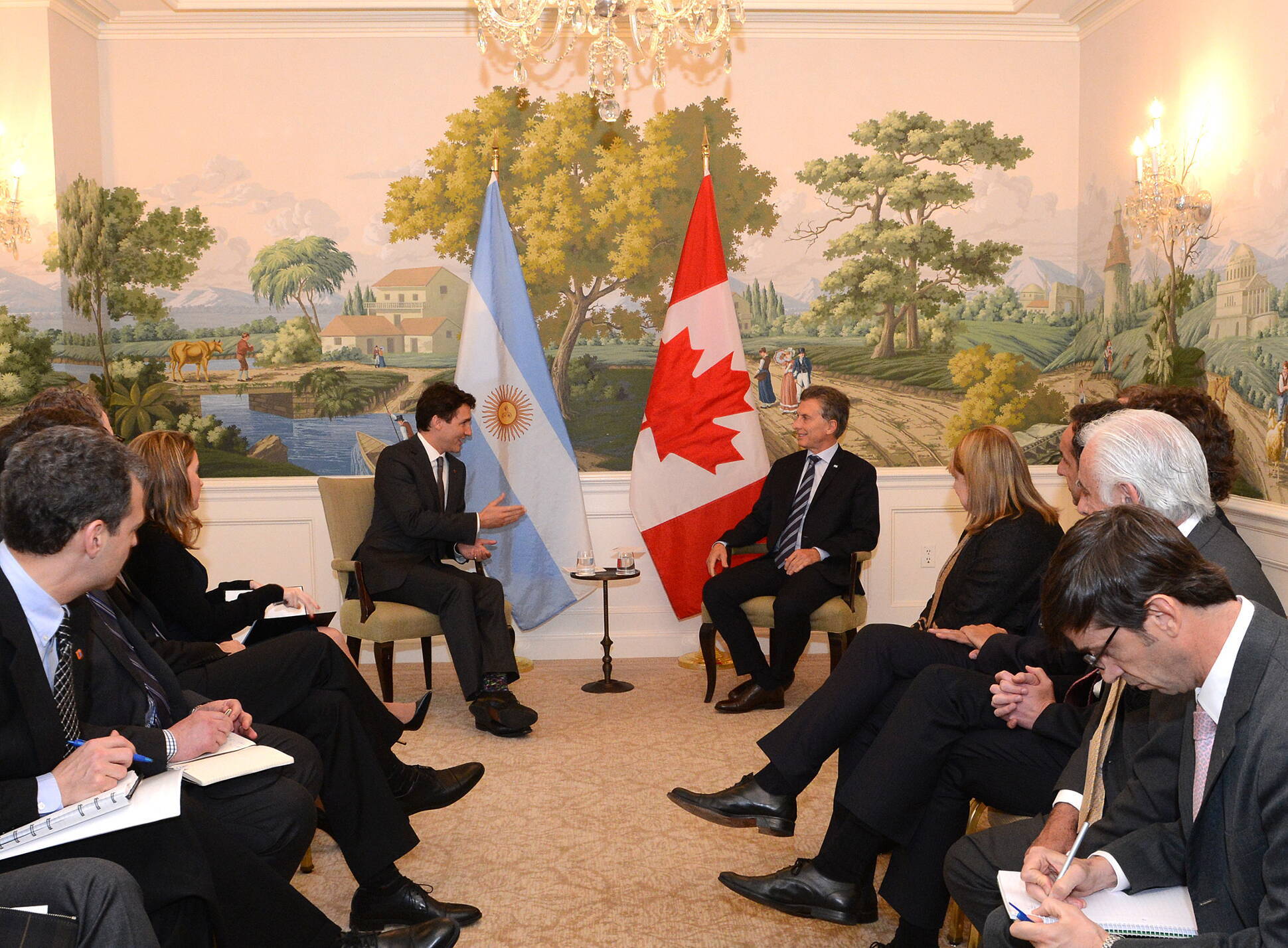 El Presidente Macri se reunió con los Primeros Ministros de Canadá y de Nueva Zelanda