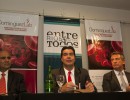 Capitanich, Manzur y Urribarri durante el acto en Paraná