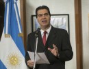 Conferencia de prensa del jefe de Gabinete, en Casa Rosada.