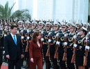 La presidenta Cristina Fernández fue recibida por su par chino, Xi Jinping, en el Gran Palacio del Pueblo