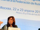 La Presidenta clausura el Foro empresarial Argentino-Ruso, en su visita oficia