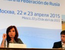 La Presidenta clausura el Foro empresarial Argentino-Ruso, en su visita oficia