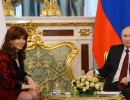 La Presidenta se reunió con su par ruso,Vladimir Putin, en su visita oficial a Rusia