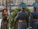La Presidenta rinde homenaje al Soldado Desconocido, en el maro de su visita a la federación Rusa