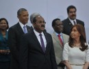 Cristina Fernández junto a algunos de los participantes de la VII Cumbre de las Américas