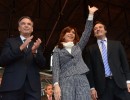 Cristina Fernández, Miguel Pichetto y Martín Soria en Gral. Roca