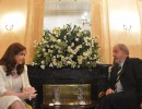 La Presidenta Cristina Fernández, y el ex presidente de Brasil, Luiz Inácio “Lula” da Silva