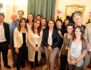 La Presidenta, junto a la Red de Científicos Argentinos en Italia.