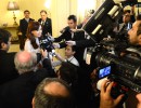 La Jefa de Estado realizó declaraciones a medios de prensa en el Hotel Edén, en Roma, luego de su encuentro con el Papa.