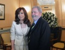 La Presidenta Cristina Fernández, y el ex presidente de Brasil, Luiz Inácio “Lula” da Silva.