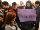 Cristina Fernández con alumnos de la Villa 20