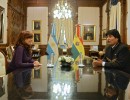 Cristina Fernández y Evo Morales en Casa Rosada