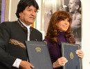 Cristina Fernández y Evo Morales en Casa Rosada