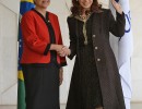 Las mandatarias de Brasil y Argentina en el Palacio Itamarity, en la Cumbre del Mercosur.