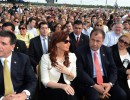 La Presidenta Cristina Fernández en la misa que ofreció Papa Francisco en Asunción, Paraguay
