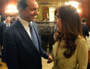 Cristina Fernández y Daniel Scioli en Casa de Gobierno