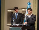 Kicillof y Bossio anuncian ayuda social para damnificados por inundaciones, en Casa Rosada.