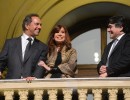 Cristina Fernández, Daniel Scioli y Carlos Zannini en Casa de Gobierno