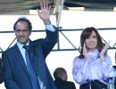 La Presidenta junto al gobernador de la provincia de Buenos Aires, Daniel Scioli,en la inauguración de la estación Ciudad Universitaria.