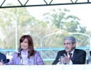 La Presidenta junto a Daniel Scioli, Aníbal Fernández, y Florencio Randazzo