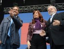 Cristina Fernández, Daniel Scioli y Lula Da Silva, en José C. Paz