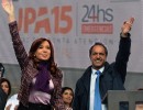 Cristina Fernández y Daniel Scioli en José C. Paz