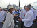 Cristina Fernández junto a Raúl Castro en La Habana