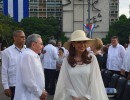 Cristina Fernández junto a Raúl Castro en La Habana